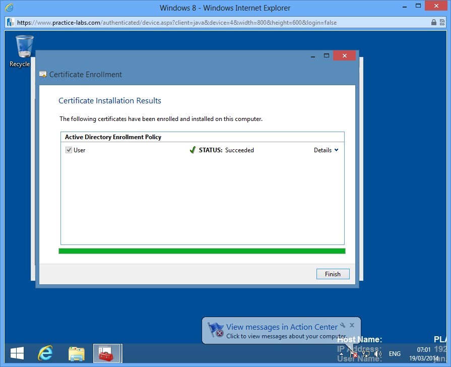 Practice Labs screenshot.